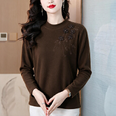 批发实拍有货<b class='q'>中年</b>女装长袖T恤秋季2026新款<b class='q'>妈妈</b>装长袖上衣时尚<b class='q'>打底衫</b>
