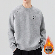 批发2025冬季加绒加厚新款圆领<b class='q'>长袖</b>卫衣<b class='q'>T</b><b class='q'>恤</b>卫上衣男