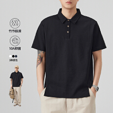 2026年夏季新款双面竹节棉短袖简约风POLO衫男
