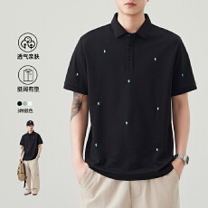 批发2026年夏季新款高弹凉感短袖POLO衫男