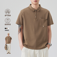 批发2026年夏季新款莫代尔纯色短袖POLO衫男