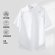 批发2026年夏季新款刺绣短袖POLO衫男