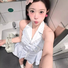 批发法式甜美蓝<b class='q'>白</b>格子短裙女2026夏季新款温柔气质收腰衬衫连衣裙套装