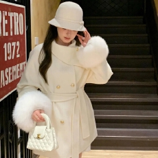 批发秋冬新品<b class='q'>大</b>衣短款气质显瘦法式高级<b class='q'>外套</b>百搭休闲设计毛呢妮子<b class='q'>大</b>衣