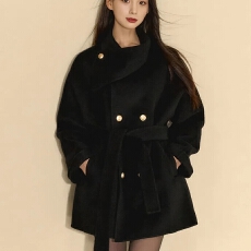 批发秋冬新品<b class='q'>大</b>衣短款气质显瘦法式高级<b class='q'>外套</b>百搭休闲设计毛呢妮子<b class='q'>大</b>衣