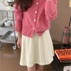 批发胖mm百褶半身裙短款纯色韩版ins风针织半身裙镂空毛针织裙优雅女