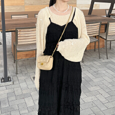 批发<b class='q'>韩版</b>毛衣手工蝴蝶结针织衫纯色慵懒风长袖度假防晒罩衫短款外套