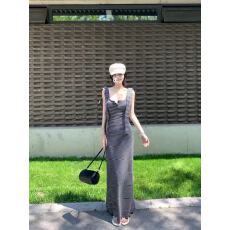 批发带披肩吊带连衣裙女<b class='q'>夏</b>季修身收腰裙子辣妹包臀a字长裙披肩两件套