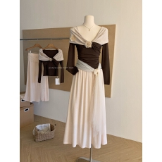 批发纯欲套装裙女高级感名媛优雅立体花上衣半身裙气质<b class='q'>连衣裙</b>两件套潮