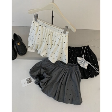 批发春款时尚甜美波点半身裙女高腰显瘦A字蓬蓬短裙小个子<b class='q'>百搭</b>花苞裙