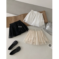 批发白水女 梦境芭蕾 缎面网纱A字蓬蓬裤裙女防走光甜美纯欲半身裙