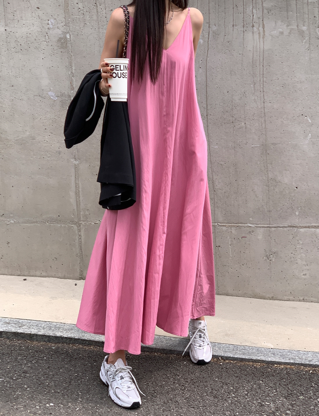 스팟 chic 한 부서 여름 프랑스어 기질 V 칼라 섹시한 다시 열기 게으른 여가 휴가 바람 슬링 드레스