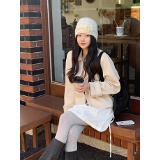 批发chic 韩系冬季复古温柔减龄翻领单排扣慵懒百搭毛呢短款夹克外套