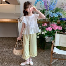批发<b class='q'>女</b><b class='q'>童</b>夏装套装2026新款洋气儿童时髦小香风女孩大童休闲夏季两件套