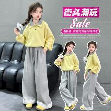 批发<b class='q'>女</b><b class='q'>童</b>春秋套装2026新款洋气儿童时髦卫衣中大童女孩春装休闲两件套