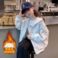批发女童秋装外套2025新款洋气儿童秋冬季上衣大童女孩休闲卫衣拉布布