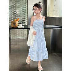 批发<b class='q'>女</b><b class='q'>童</b><b class='q'>连衣裙</b>套装新款2026夏季洋气罩衫裙吊带裙儿童度假风裙子潮童