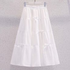 批发<b class='q'>女童</b>白<b class='q'>色</b>半身裙子套装夏季2026新款儿童女大童长裙两件套洋气衣服