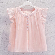 批发女<b class='q'>童</b><b class='q'>衬衫</b>夏<b class='q'>季</b>2026新款女孩无袖娃娃衫夏装<b class='q'>中大</b>儿<b class='q'>童</b>网红休闲上衣薄