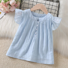 批发女<b class='q'>童</b><b class='q'>衬衫</b>夏<b class='q'>季</b>2026新款女孩无袖娃娃衫夏装<b class='q'>中大</b>儿<b class='q'>童</b>网红休闲上衣薄