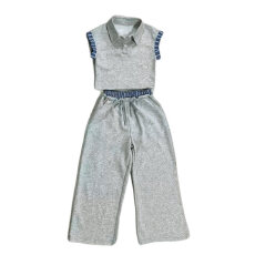 批发<b class='q'>女</b><b class='q'>童</b>夏季套装2026新款儿童洋气时髦短袖T恤中大童女孩休闲两件套