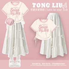 批发女童多巴胺学院风穿搭富家千金感连衣裙2026新款超好看的<b class='q'>夏</b>装裙子