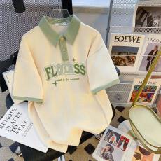 批发<b class='q'>女</b><b class='q'>童</b>夏季带领撞色T恤宽松印花POLO衫<b class='q'>显瘦</b>中大童潮款日系洋气上衣