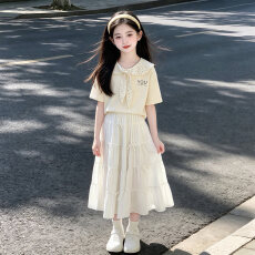 批发女童夏套装2026新款<b class='q'>儿童</b>夏季学院风裙子夏装女大童巨好看衣服夏装