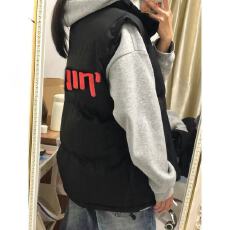 批发可退换（高品质手塞棉加厚）冬季马甲带门禁棉服印花棉衣面包服女