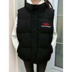 批发可退换（高品质手塞棉加厚）冬季马甲带门禁棉服印花棉衣面包服女