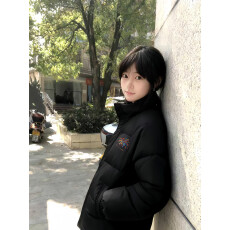 可退换高品质手塞棉加厚冬季棉服纽扣带门禁印花棉衣面包服女