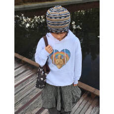 批发纯棉华棉复合薄款320克/加绒420克布面+手感印花宽松连帽卫衣女