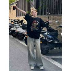 批发高品质纯棉200克100%棉精梳紧密优质做工（前印花）短袖t恤女