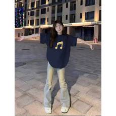 批发高品质纯棉200克100%棉精梳紧密优质做工（前印花）短袖<b class='q'>t</b><b class='q'>恤</b>女