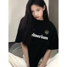 批发高品质纯棉200克100%棉精梳紧密优质做工（前印花）短袖<b class='q'>t</b><b class='q'>恤</b>女