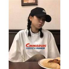 批发高品质纯棉200克精梳紧密100%棉直播同品（前印花）宽松短袖<b class='q'>t</b><b class='q'>恤</b>女