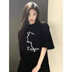 批发高品质纯棉200克100%棉精梳紧密优质做工（前印花）短袖<b class='q'>t</b><b class='q'>恤</b>女