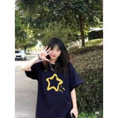 批发高品质纯棉200克100%棉精梳紧密优质做工（前印花）短袖<b class='q'>t</b><b class='q'>恤</b>女