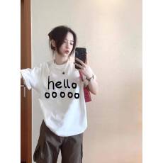 批发高品质纯棉200克100%棉精梳紧密优质做工（前印花）短袖<b class='q'>t</b><b class='q'>恤</b>女