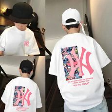 批发纯棉实体品质】亲子童装男童t恤短袖<b class='q'>夏</b>装儿童中大童男孩上衣宽松