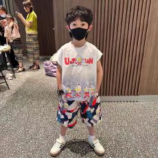 批发夏季2025<b class='q'>男童</b>奥特曼<b class='q'>两件</b>套新款酷帅短袖中小童潮款男孩潮款<b class='q'>夏装</b>