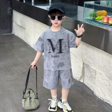 批发<b class='q'>夏</b>季新款2025男<b class='q'>宝宝</b>短袖两件<b class='q'>套装</b>百搭运动休闲装中小童扎染男<b class='q'>夏</b>装