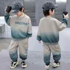 批发2025新款春秋季长袖卫衣裤两件套儿<b class='q'>童装男童</b>运动时髦秋款潮流套装
