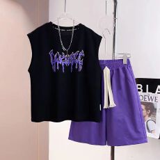 批发【纯棉套装200克短袖+裤子中大童<b class='q'>男童</b>短<b class='q'>袖</b>T恤夏两件运动休闲套装