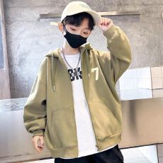 批发<b class='q'>男童</b>秋<b class='q'>季</b>外套2025新款儿童帅气韩版中大童春秋连帽长袖<b class='q'>开衫</b>上衣潮
