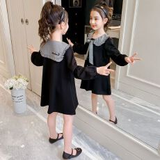 批发女童连衣裙<b class='q'>春</b>秋新款2025儿童洋气公主裙女孩韩版中大童裙子童装裙