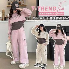 批发女童春秋套装2025新款洋气儿童女孩运动时髦秋装休闲三件套中大童