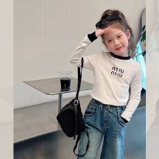 批发女童短款撞色长袖t恤春秋季2025新款儿童宝宝女孩韩版打底衫上衣
