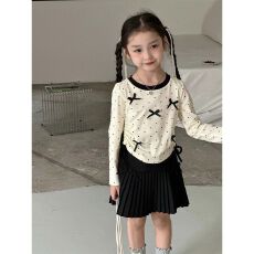 批发女童t恤秋装2025新款洋气儿童春秋款长袖小女孩秋季打底衫上衣潮
