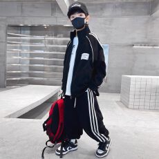 批发儿<b class='q'>童装男童</b>秋装套装2025新款春秋款中大童运动男孩秋季酷帅气潮装